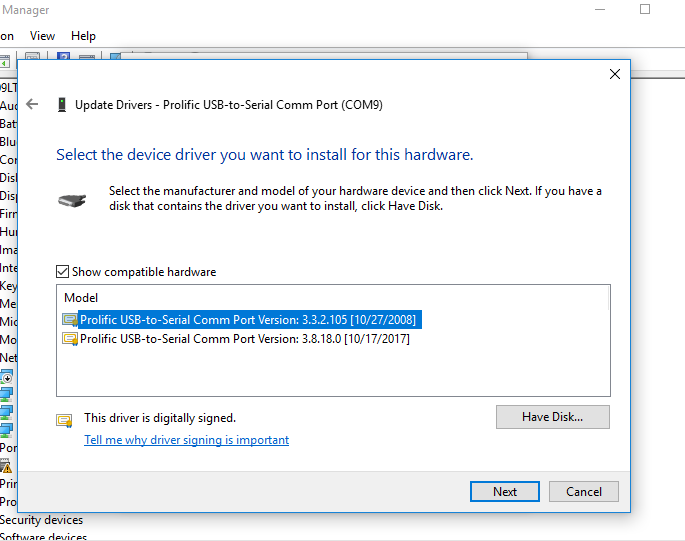 PL2303 good drivers works on Windows 10